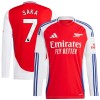 Officiële Voetbalshirt Arsenal Saka 7 Thuis 2024-25 Lange Mouw - Heren